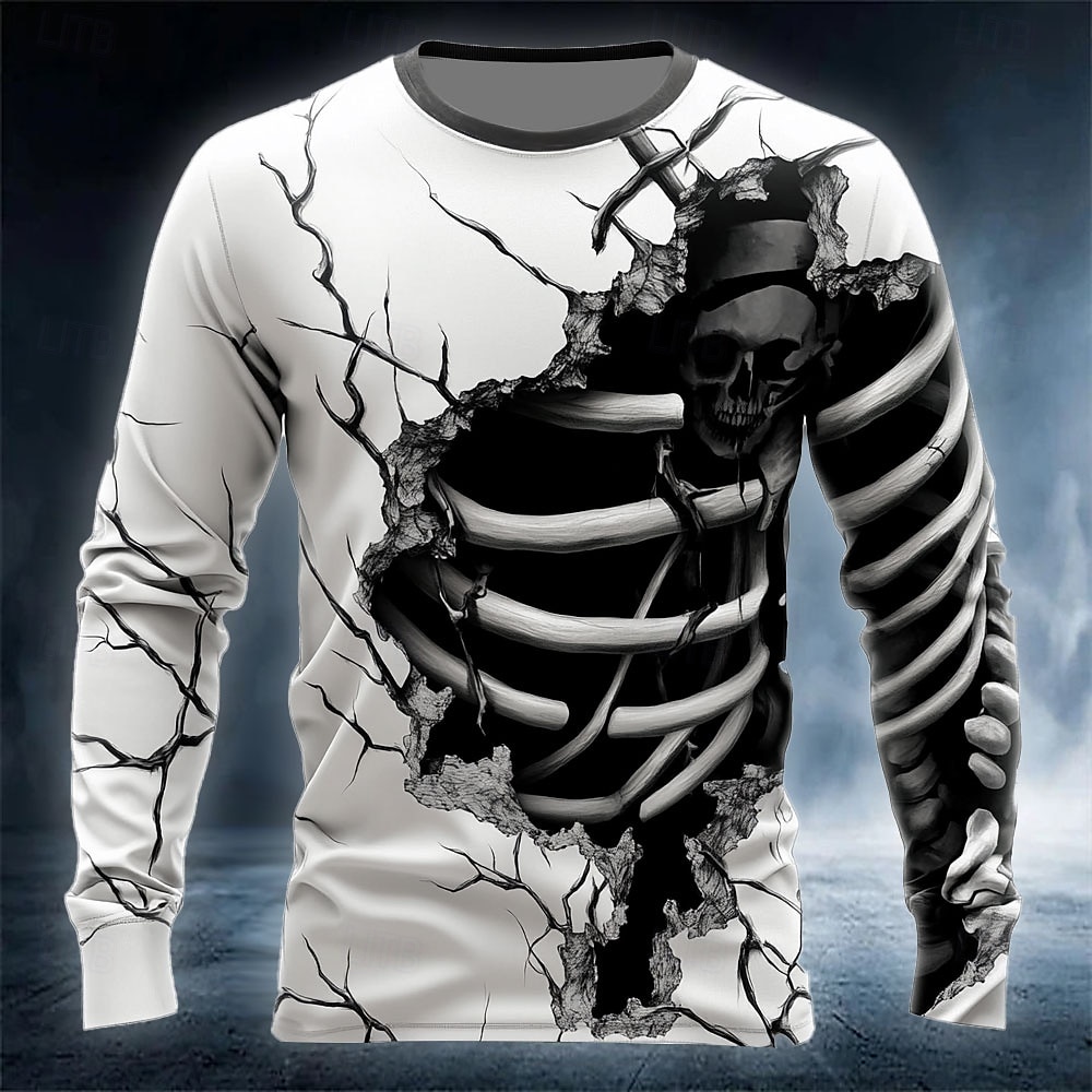 Street Fashion Y2K - Camiseta Masculina Engraçada com Estampa de