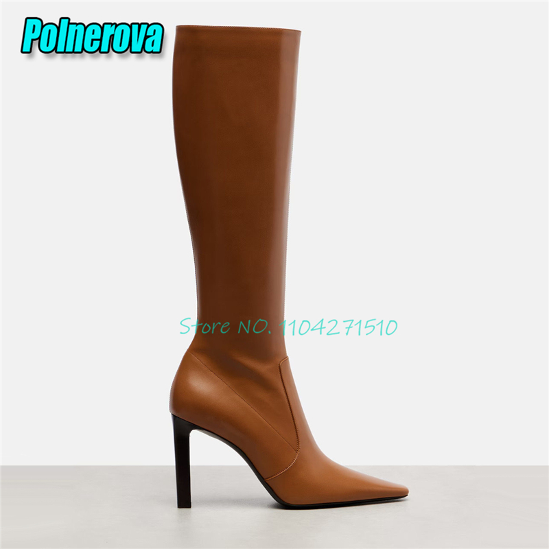 Botas de Salto Alto com Bico F - Street Fashion Canada avaliação e preço