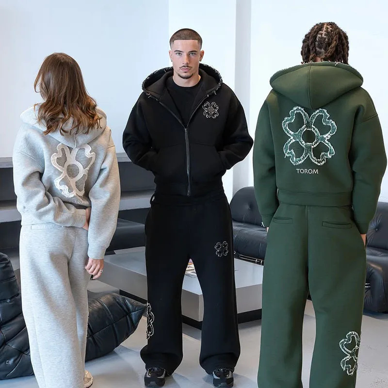 Conjunto de Moletom com Capuz  - Street Fashion Y2K avaliação e preço