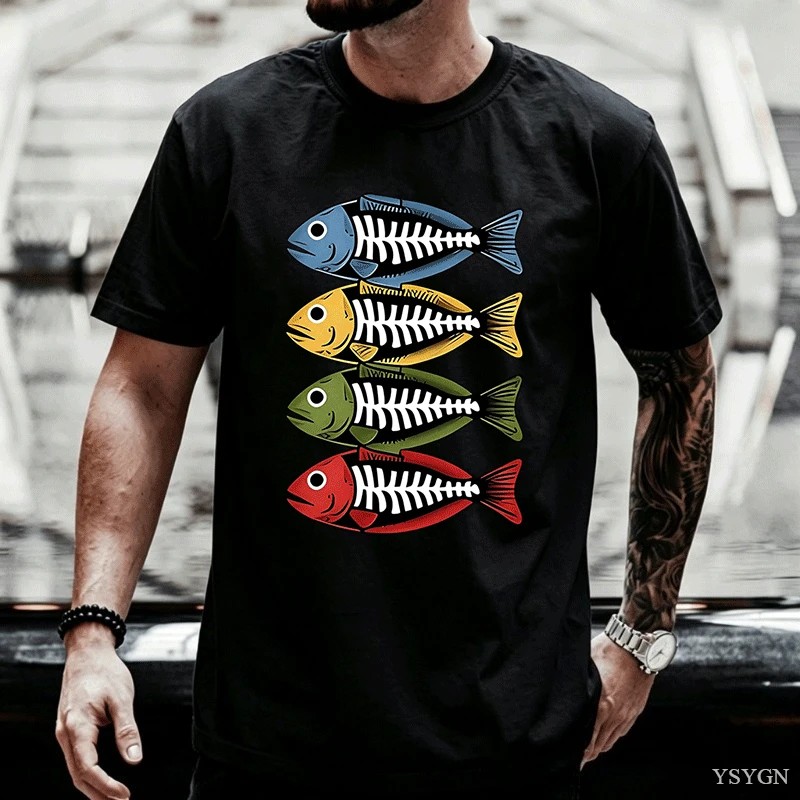 Camiseta masculina de algodão, - Street Fashion For Short Guys avaliação e preço