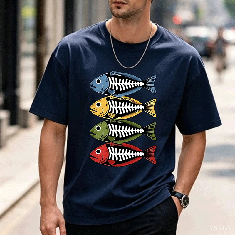 Camiseta masculina de algodão, - Street Fashion For Short Guys avaliação e preço