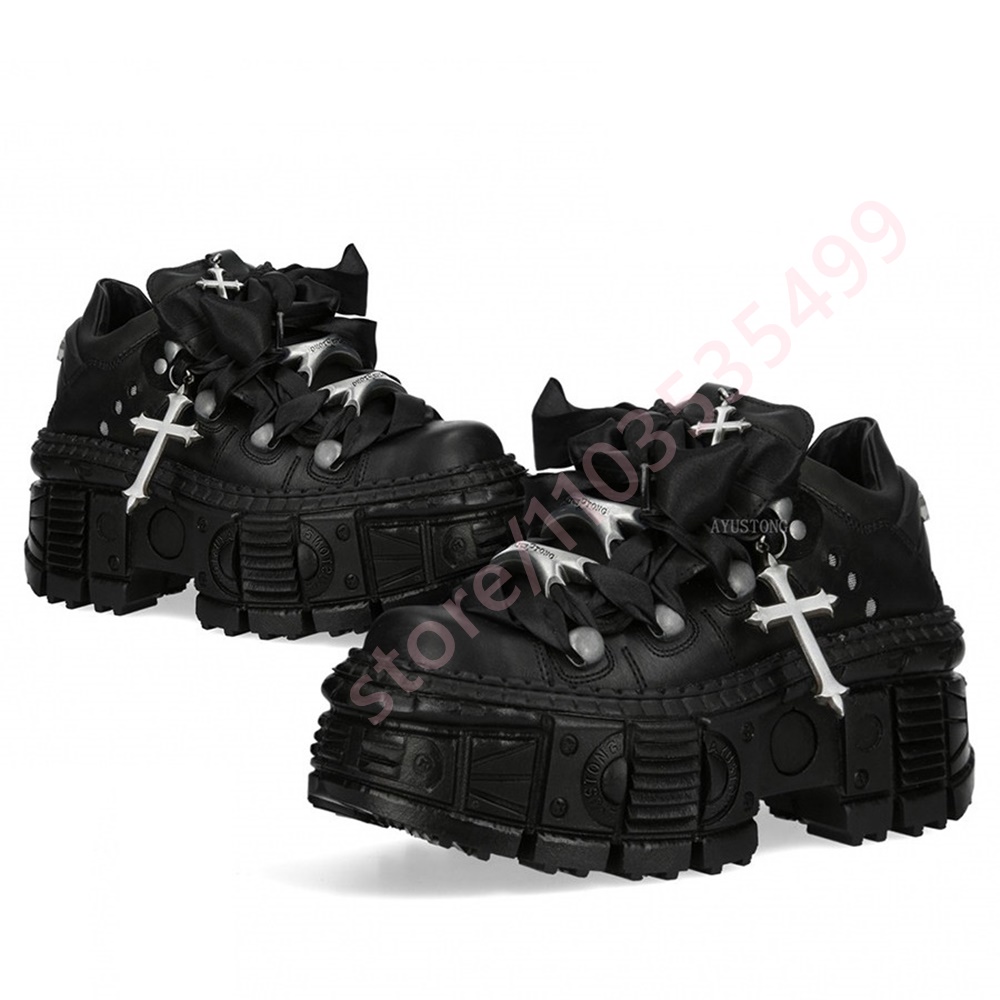 Botas de Tornozelo Chunky Punk - Street Fashion Y2K avaliação e preço