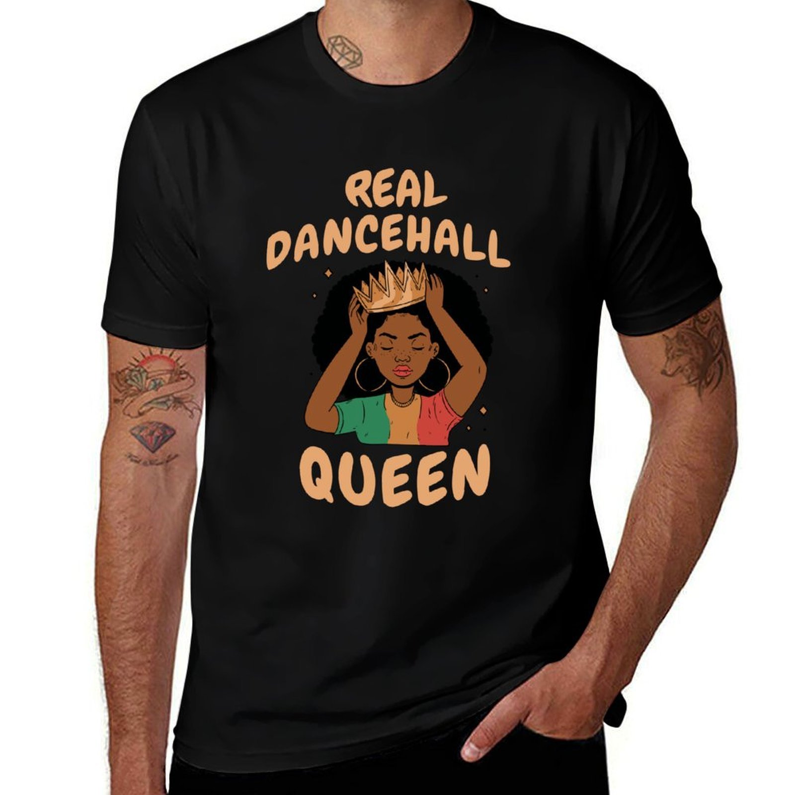 Camiseta Real Dancehall Queen, - Queen Street Fashion avaliação e preço